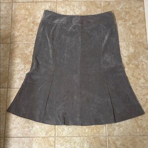 Zac & Rachel Gray Suede A-Line Skirt